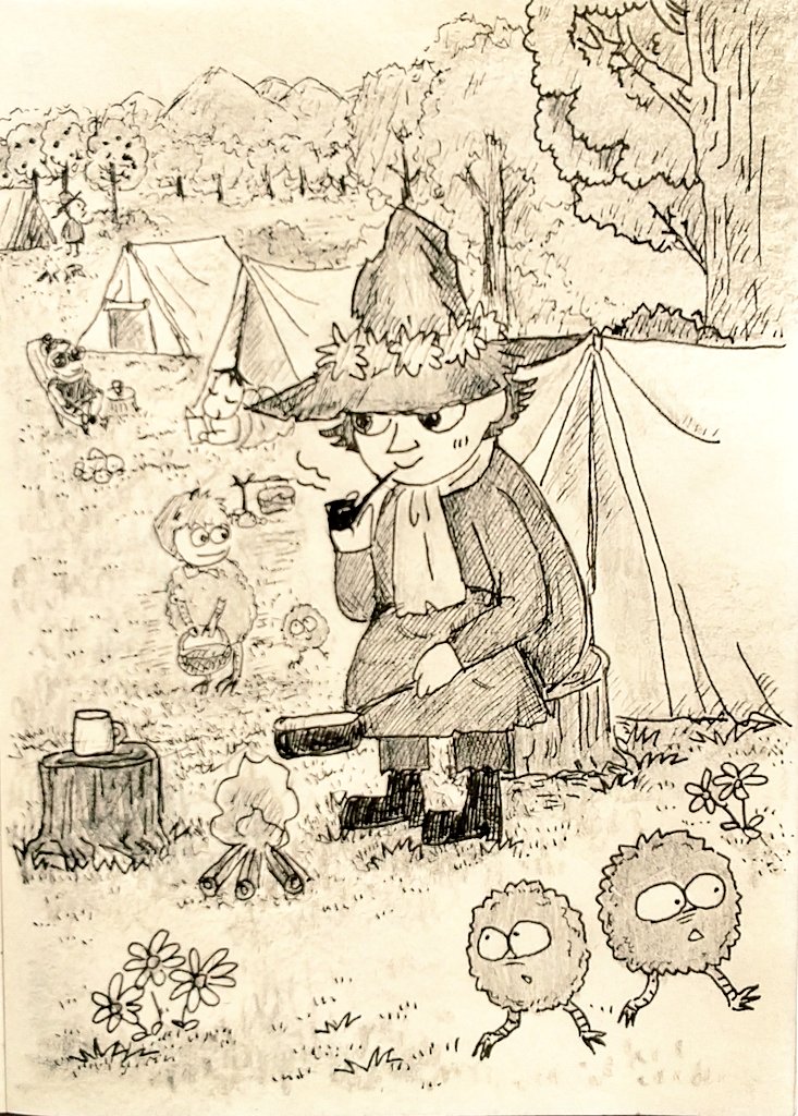 ごきげん スナフキン 秋はキャンプの季節 ソロキャンもふえてきて ちょっと 純々の漫画