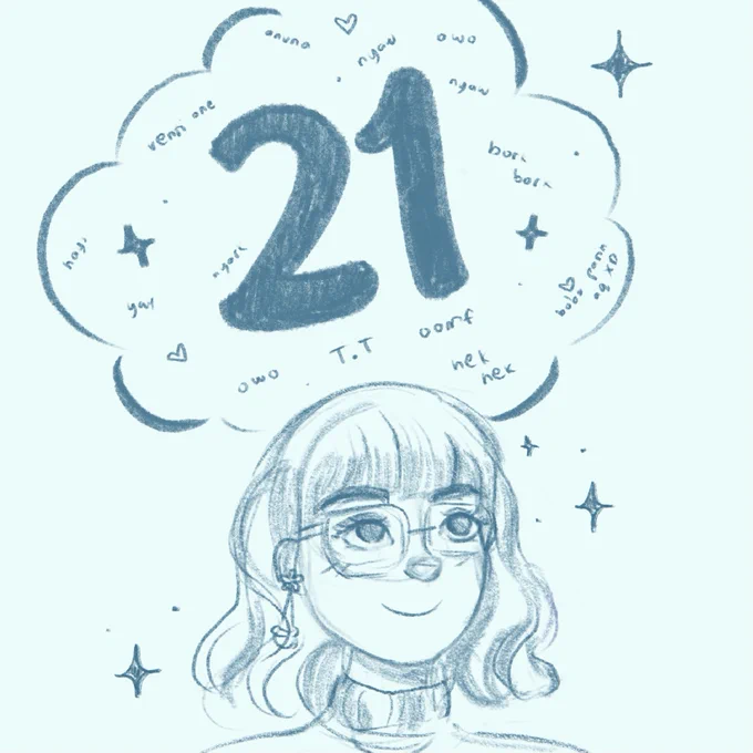 turned 21 today!!! 😐✨💞  HUHU anniversary also of cosmic collection!! 💫🌌 AAAA 