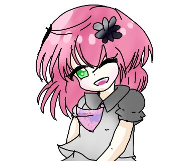 桜色の狐お面さん