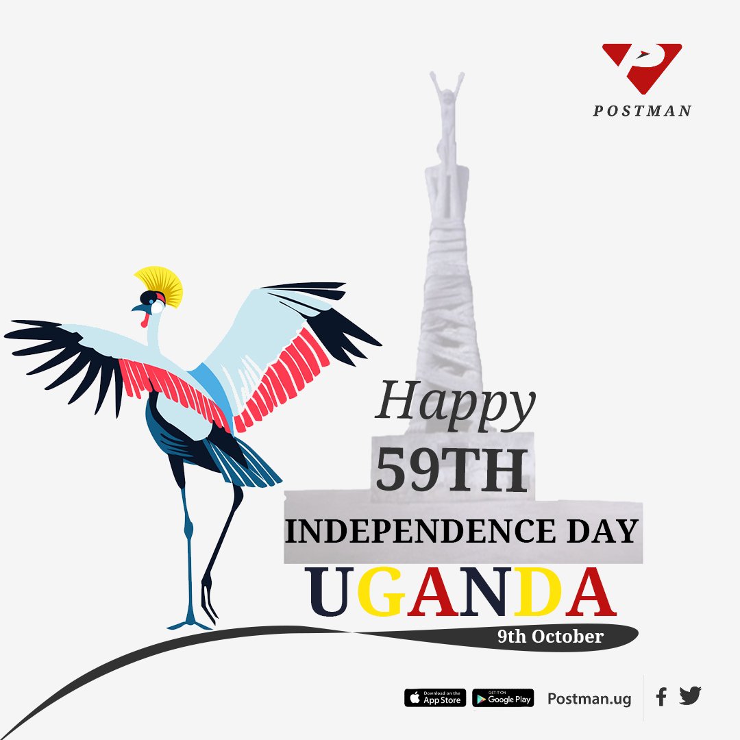 PostmanUg's tweet photo. Happy 59th Independence Day Uganda, You are still that great nation built on a solid rock.
#Beautifulug
#PostmanApp
#LastMileDelivery https://t.co/MpDfseuazT