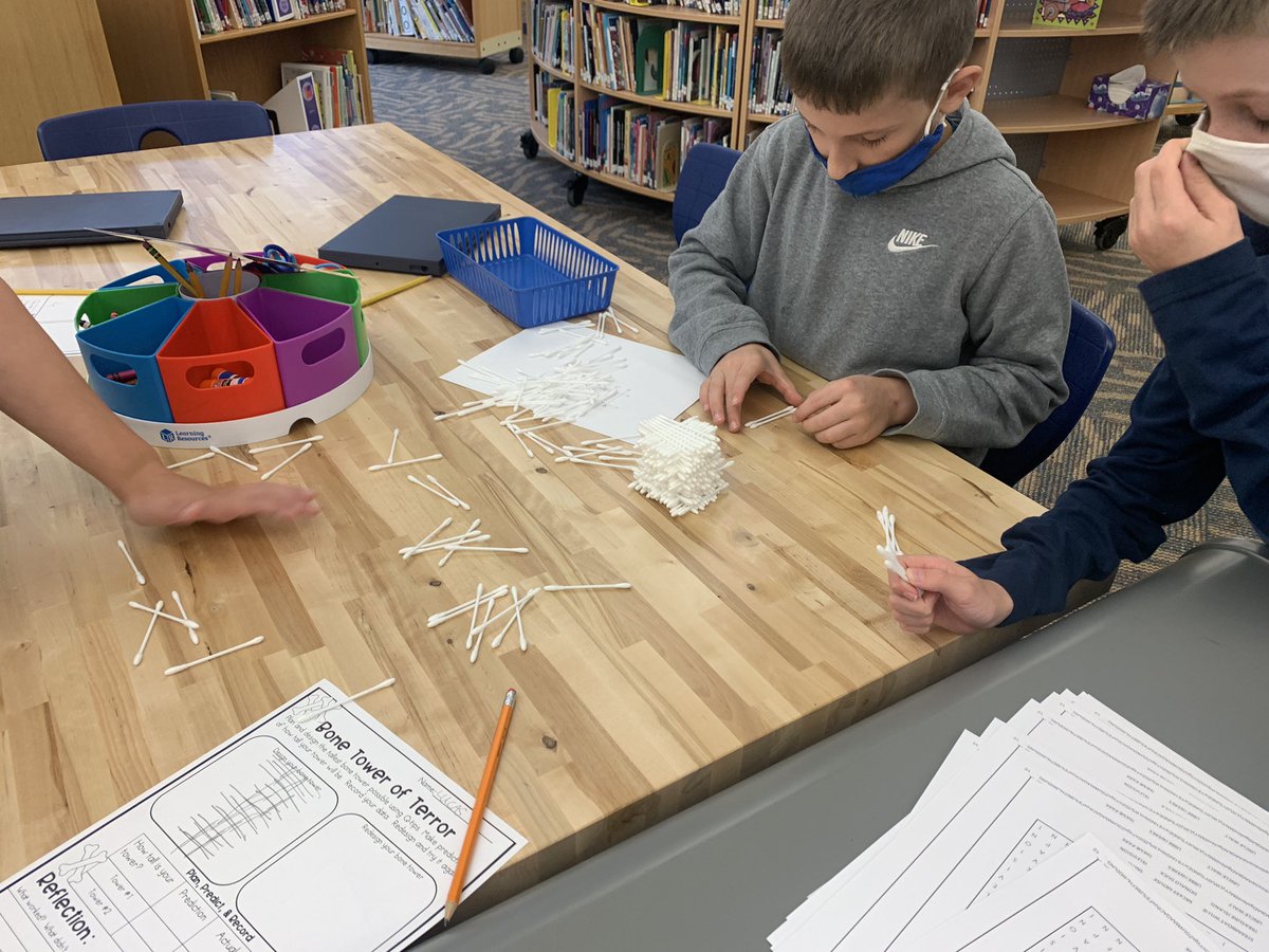 MorrisonMedia's tweet photo. Morse Makers building bone towers for our Friday Maker challenge #OneTroyMedia #OneMorse https://t.co/o4mIMvBqJh