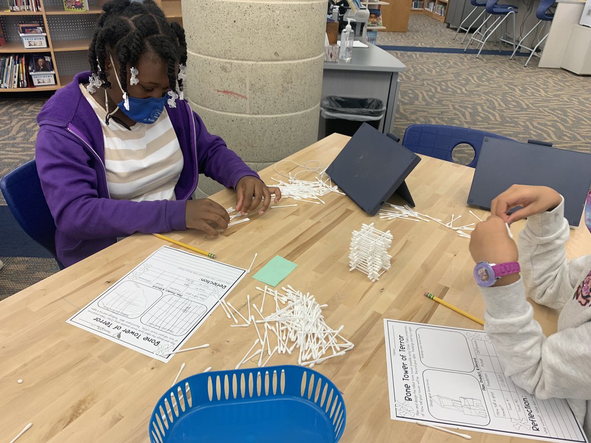 MorrisonMedia's tweet photo. Morse Makers building bone towers for our Friday Maker challenge #OneTroyMedia #OneMorse https://t.co/o4mIMvBqJh