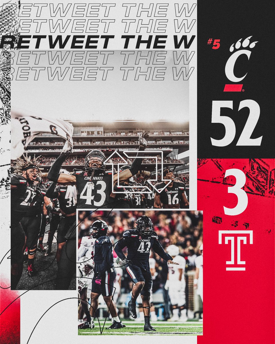 GoBEARCATS's tweet photo. FRIDAY NIGHT PARTY 🎉

@GoBearcatsFB turns in a dominant performance to open conference play as the home win streak marches to 23 games. https://t.co/9NOrtfFODB