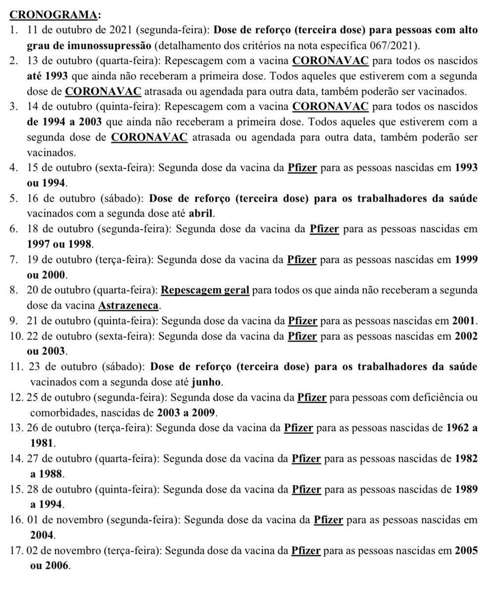 prefeiturabelem's tweet photo. Atenção para o calendário de vacinação em Belém! 🗣

👇🏽👇🏽👇🏽

+ https://t.co/PI9QgI8MZl