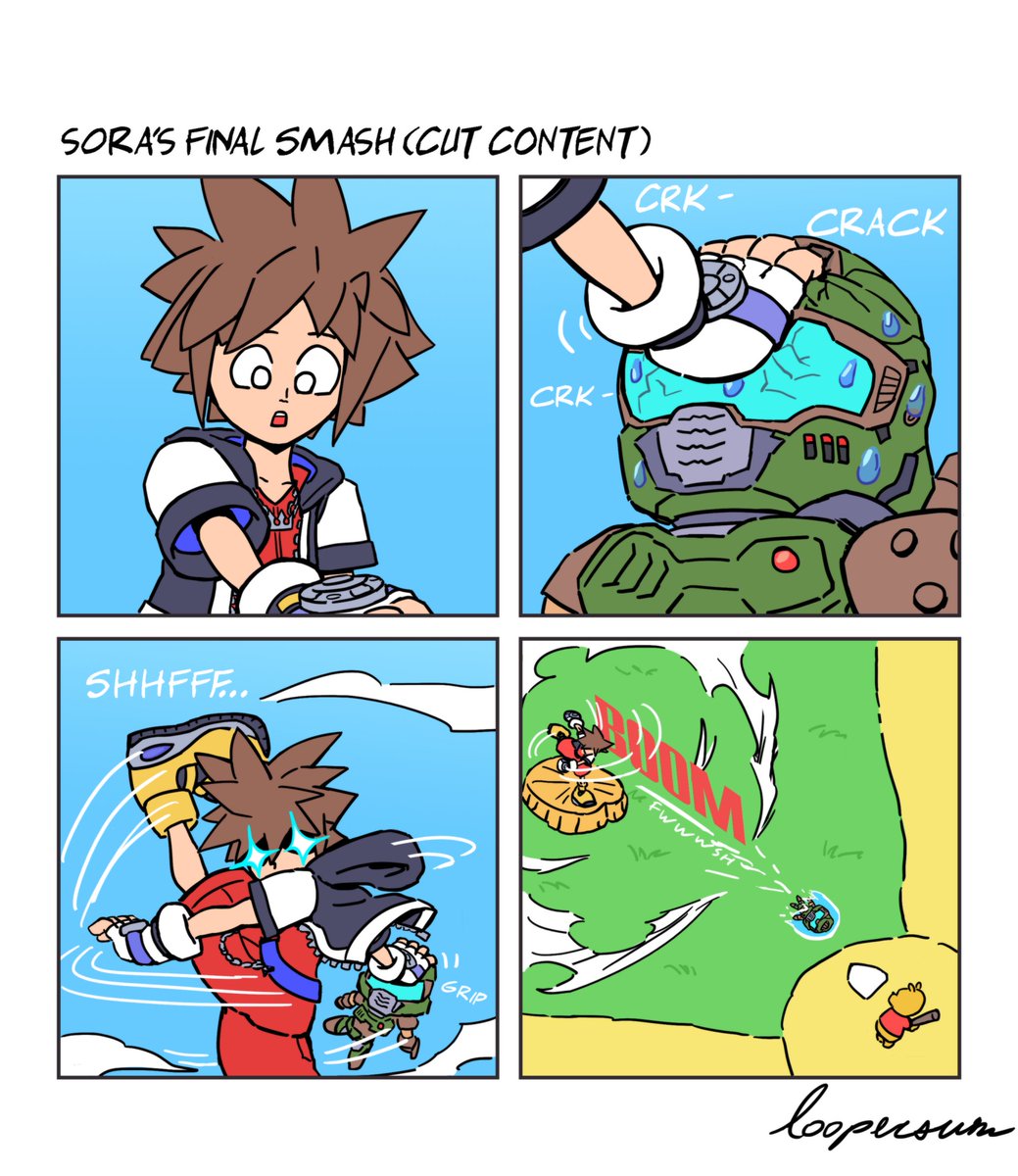 If you felt like Sora's Final Smash was supposed to have been something else, you are absolutely right.  Here is what Sakurai had planned originally before D*sney stepped in
#SuperSmashBrosUltimate #KingdomHearts 