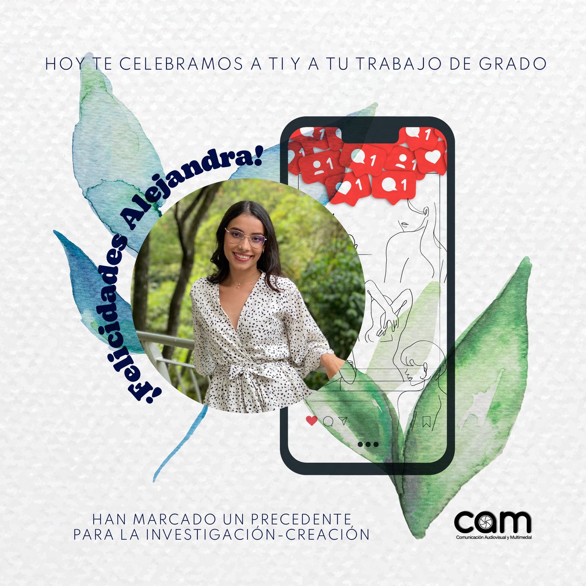 cam_udea's tweet photo. Hoy es un día maravilloso porque en el #DíaClásicoUdeA 💚 nuestra egresada Alejandra Tuberquia Acosta recibió el Premio a la Investigación Estudiantil UdeA 2021 y lo hizo ¡con una investigación-creación! 🎈🤯 https://t.co/JPoiTgZN8B