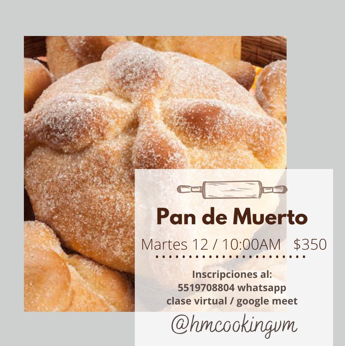 VICTORIA_BRANDA's tweet photo. Te enseñamos a hacer este pan de muerto, el martes 12 de octubre en nuestra clase online! Para que lo comas todo el año… :) https://t.co/PfhVJyzSU8