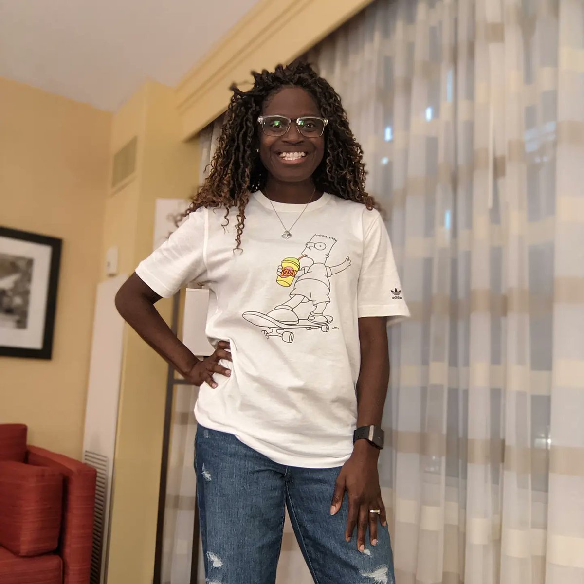 amcmath04's tweet photo. From the Kwik-E-Mart to Baltimore! 
#thesneakerexhibit #Day1 #Simpsons #SquisheeTee #KOTD #AdidasSuperstar #Squishee https://t.co/aG6kAdmV1Z