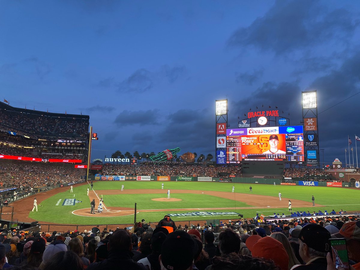 Alright #Postseason ! #BeatLA <a href="/SFGiants/">SFGiants</a> (I’m really here for the garlic fries and 🍦)