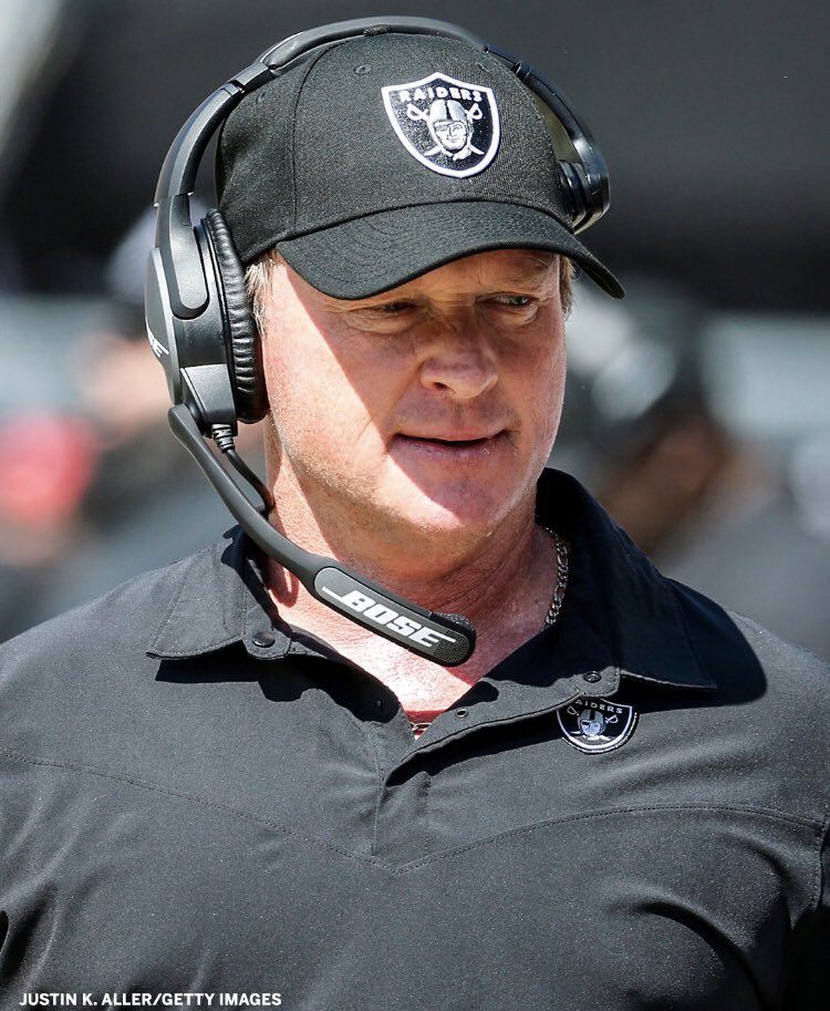 whiskeytailgate's tweet photo. Jon Gruden replies to the recent email allegations saying “this was taken out of context, my best friend is black, my favorite movie is Boyz in the Hood.” https://t.co/uTAiGLZlBI