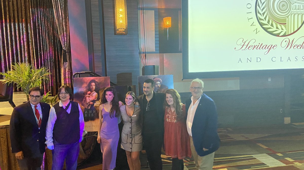 MECSantelli's tweet photo. Thank you to @nhshellenics for inviting me to speak on the 1821 panel with Dr. Tom Papademetriou, Van Ling, director of @cliffsfilm starring Tania Raymonde! https://t.co/Vyxfc4oqIp