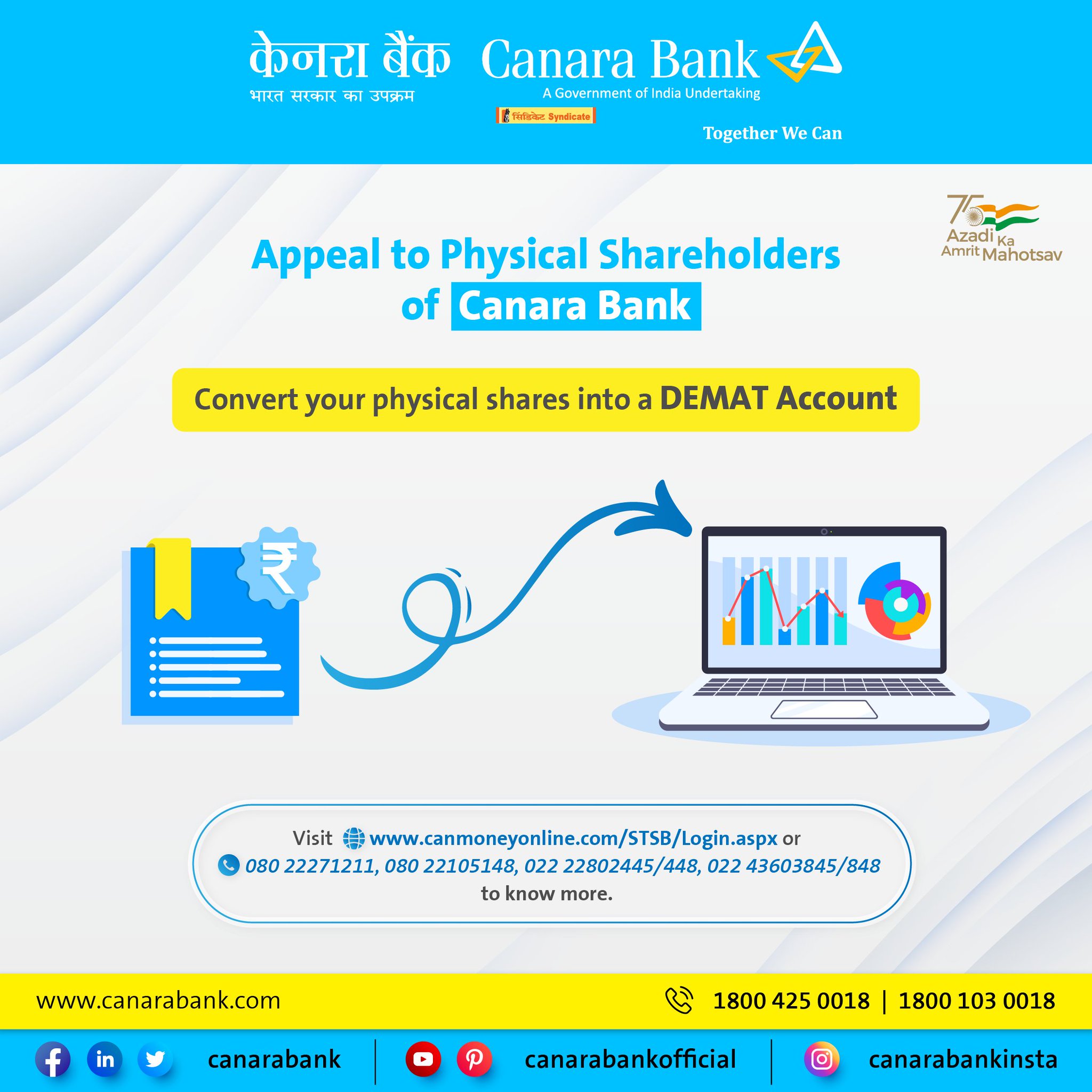 Canara Bank on Twitter "SEBI notified that request for transfer of