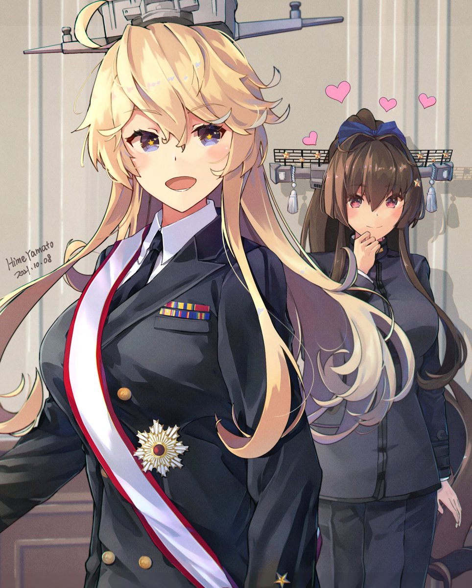 艦これ「Iowa 大和 ❤️
艦これ 」|HimeYamato🐇のイラスト