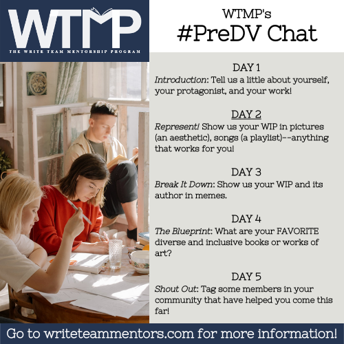 writeteammentor's tweet photo. #WTMPChat DAY TWO!! Thanks to all Day 1 participants--be sure to look through other's answers for a chat! NOW let's have some fun! Got aesthetics, playlists, or Pinterest boards for your work? Drop them and show off a little~ Don't forget to boost, and use the hashtag #WTMPChat! https://t.co/Xgmsit9oi3