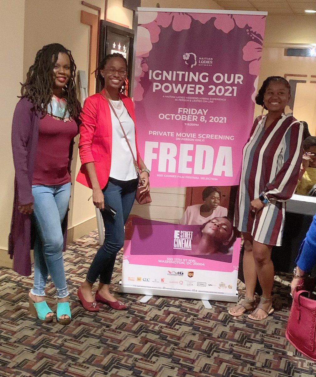 PascaleSolages's tweet photo. First day at Washington for the Haitian Ladies Week!!!🙌🏾🙌🏾🙌🏾
Lunch with the squad and private movie screening of #Freda for the opening. 
#IgnitingOurPower #HaitianLadiesWeek #HaitianLadiesMetwork #Advocacy #ForHaiti 
@EtantDupain @VelinaEC @MAdeinHT   @GessicaGeneus https://t.co/d6OknS8ZNn