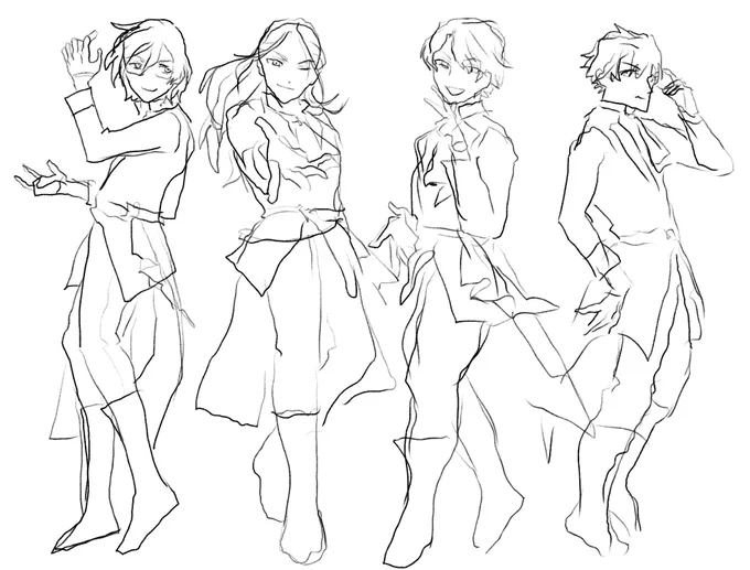 妹と煽り合い、左から順に左手で描いたEdenです。

尚、日和とジュンはこれが初描き。 