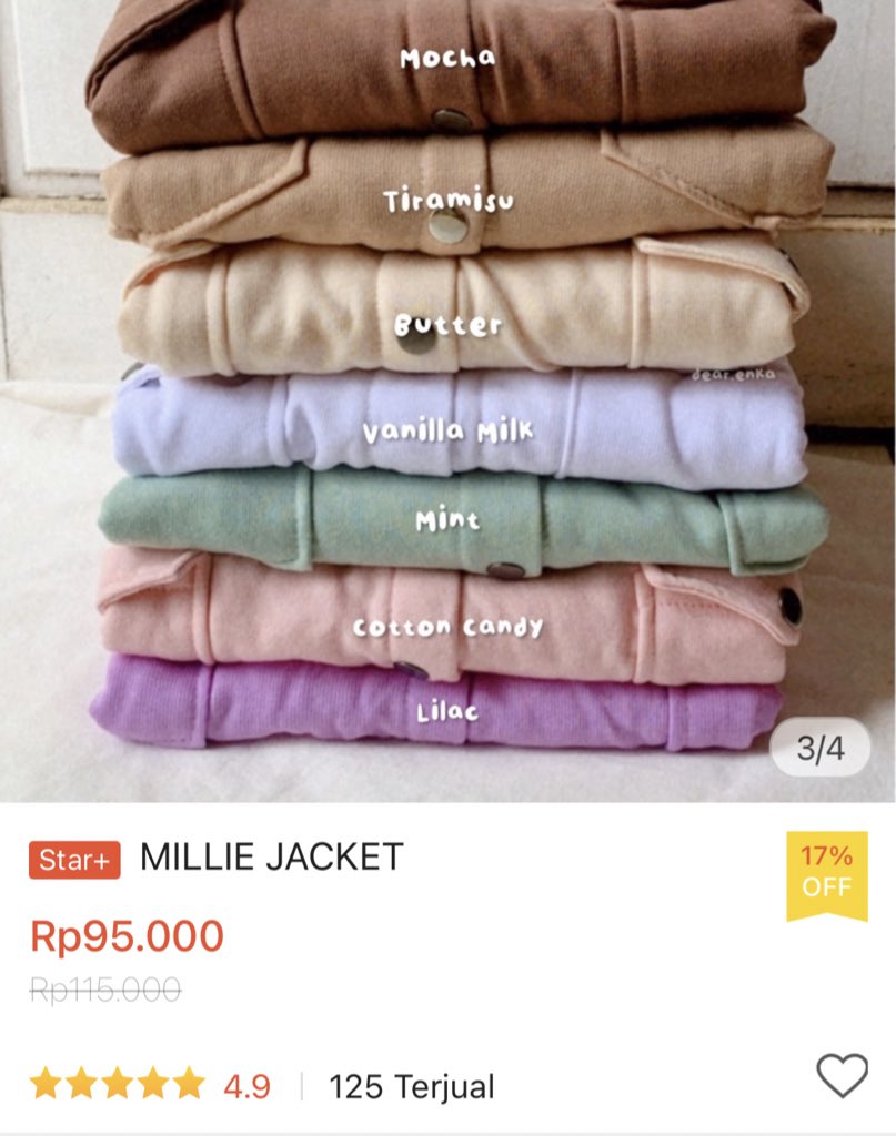 Rp 95.000 btw jaketnya shopee.co.id/MILLIE-JACKET-…