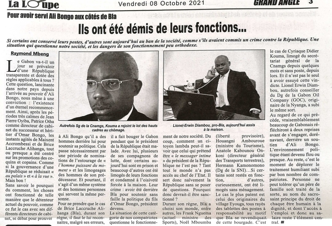 Si c'est vraiment la raison, ma conscience est tranquille, je ne regrette rien et je continue à soutenir le <a href="/PresidentABO/">Ali Bongo Ondimba</a> et reste disponible pour servir mon pays. Laissez BLA porter dignement sa croix. <a href="/pdg2R/">Parti Démocratique Gabonais (PDG)</a> <a href="/Gabon_Numerique/">#GabonNumerique</a> <a href="/JessyeElla/">Jessye Ella Ekogha</a> #Gabon #PDG2R #PartiDemocratiqueGabonais