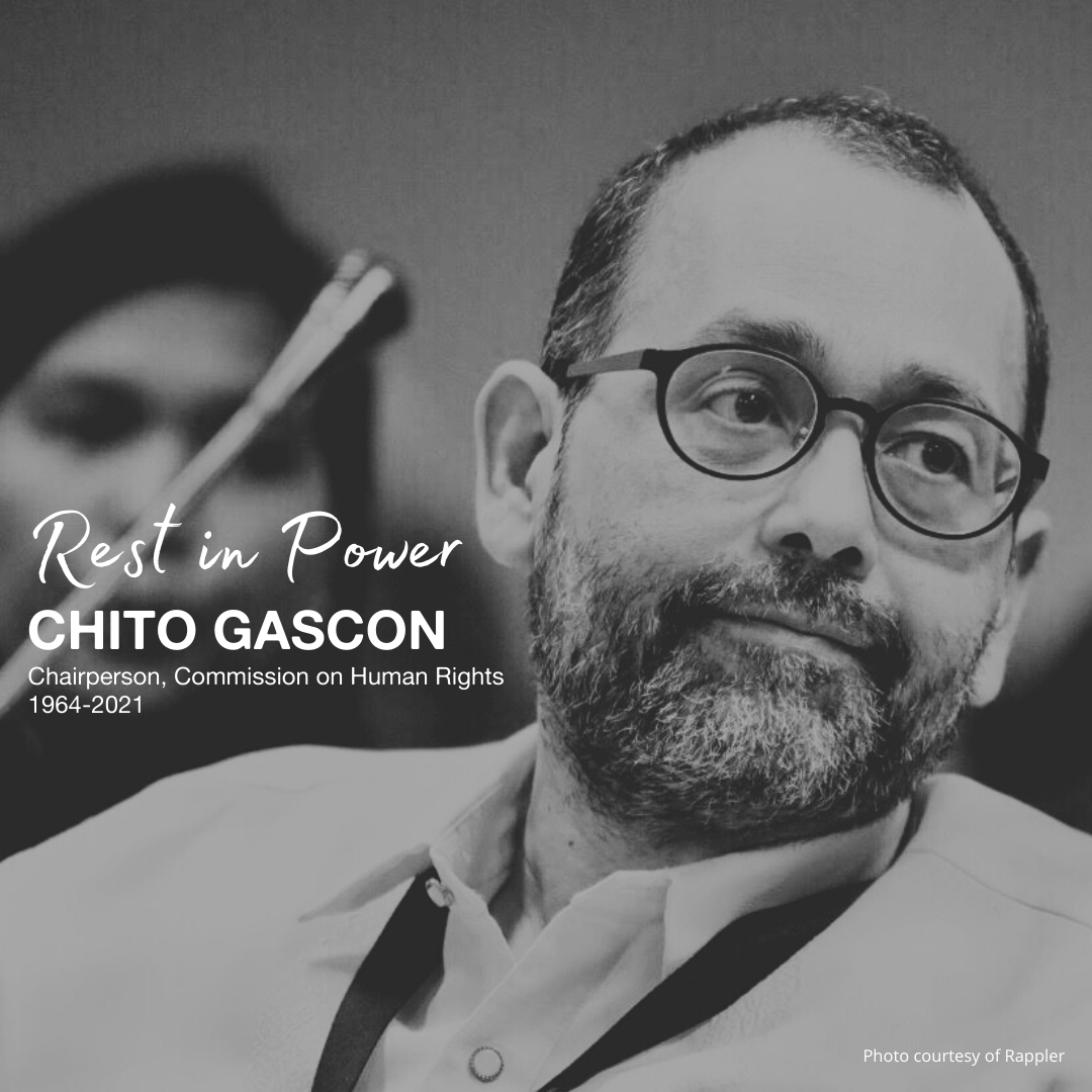 Kami sa WTFPH ay nakikiramay sa pagpanaw ni CHR Chairperson Chito Gascon. Isa siya sa mga naniwala sa kakayanan ng kabataan sa ating laban para sa isang bansang may pagkilala sa ating mga karapatan at kalayaan. Maraming salamat po at pagpupugay sa iyo, Chair Chito. ✊🏼