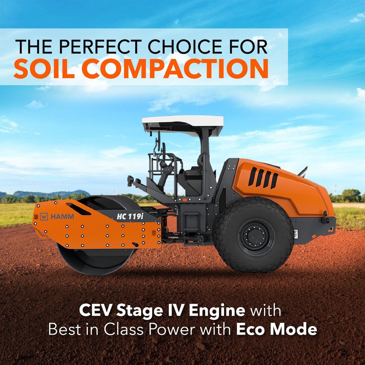 Wirtgen_India's tweet photo. Hamm HC 119i: Compaction Redefined...The Perfect Choice for Soil Compaction
#MadeInIndia #Hamm #HC119i #Compactor #SoilCompaction #CEVstageIV #WirtgenIndia #WirtgenGroup #CloseToOurCustomers https://t.co/avkIjjdPoI