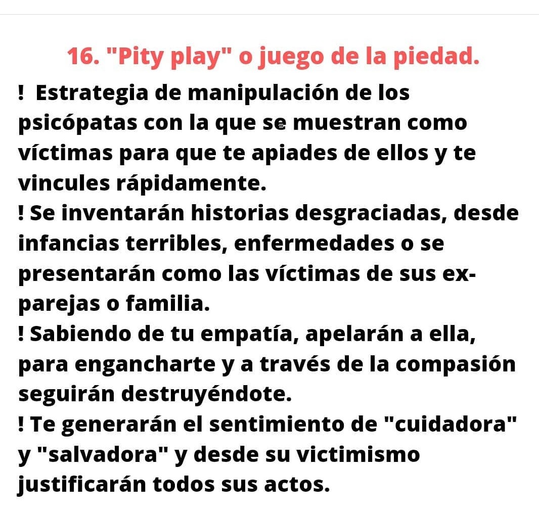Psicopatamentir's tweet photo. #psicopatas #psicópatasintegrados #juegodelapiedad #pityplay #narcisistas #contactocero #abusoemocional #amnesiaperversa #indefensionaprendida #ghosting #triangulacion #descarte https://t.co/8GQ0DTtRDV