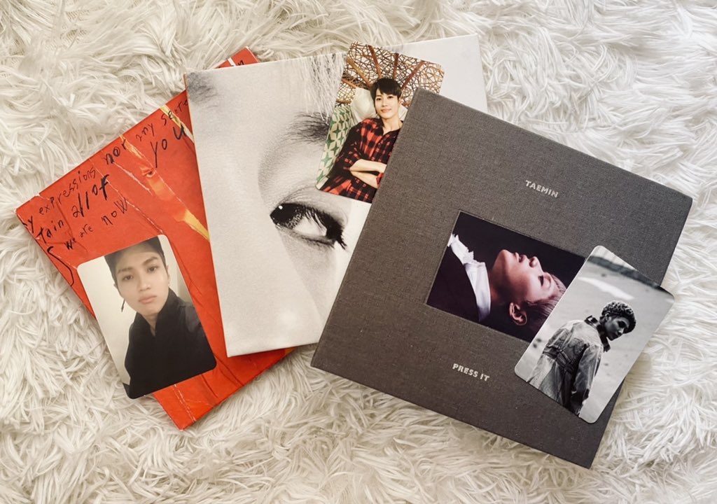janegarci4's tweet photo. The attack is real lol! 🔥 2 of my favorite Taemin eras: Move &amp; Press It! Thank you so much @SHINee_5Forever for sharing your albums with me. Never planned on buying 2 of the same albums but here we are 😅🙃 that pouting Taemin convinced me https://t.co/63mtXq7lrI