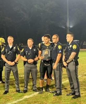 Congratulations <a href="/SRRamsfootball/">Southern Football</a> Jaiden Brown on being named 2021 Larry Dunfee Memorial Award Homecoming Game MVP sponsored by <a href="/StaffordPolice/">Stafford Police NJ</a> #HSLive <a href="/ShoreSports_NJ/">Shore Conference</a> <a href="/Bob_Badders/">Bob Badders</a> <a href="/TAPStaffordLBI/">TAPinto Stafford/LBI</a> <a href="/BiggySandPaper/">David Biggy</a> <a href="/smfalk/">Steven Falk</a> #RamPride🐏🏈🇺🇲