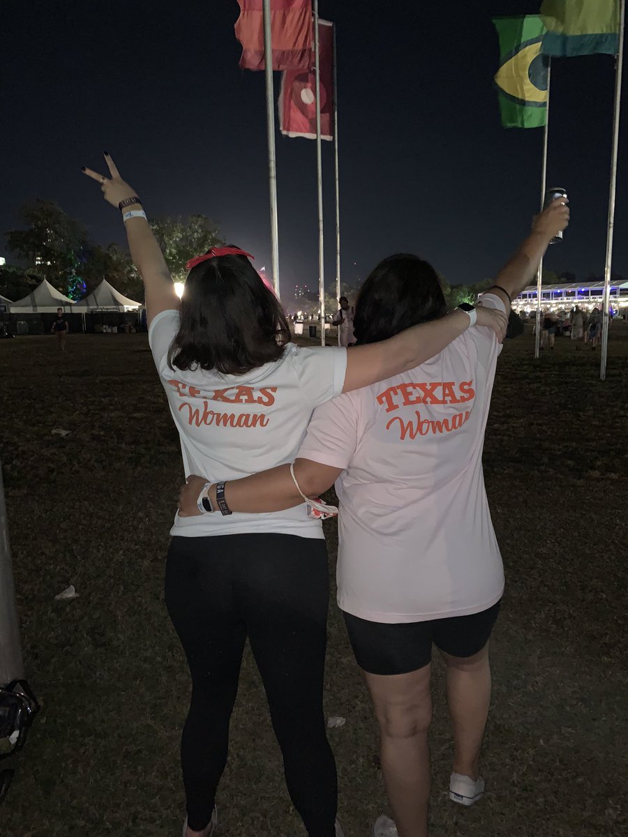 melgm22's tweet photo. This weekend’s outfits at @aclfestival brought to you by @TexasHumor Texas Woman T-shirts  @jaybsauceda @prissc https://t.co/COvUfM8FQw