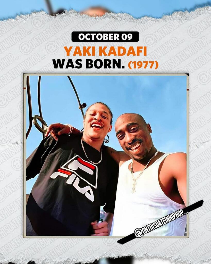 bleepthabastard's tweet photo. #OnThisDateInHipHop in 1977, Yafeu #YakiKadafi Fula was born. #Kadafi would grow up to: (1) be raised in a #BlackPanther household, (2) become a member of #Dramacydal, (3) be known as #YoungHollywood, (4) be a member of the #OutlawImmortalz, (5) witness β¦ https://t.co/60xeqReEUb https://t.co/95cDg0AztL
