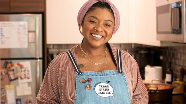 Say cheese if you love your embroidered denim apron! 😄

We can hear @ashleymarierouse, CEO and founder of the AMAZING <a href="/tradestjamco/">Trade Street Jam Co.</a> all the way from New York City! 

Shop our denim apron range today by clicking the link! - loom.ly/_8SgTM4