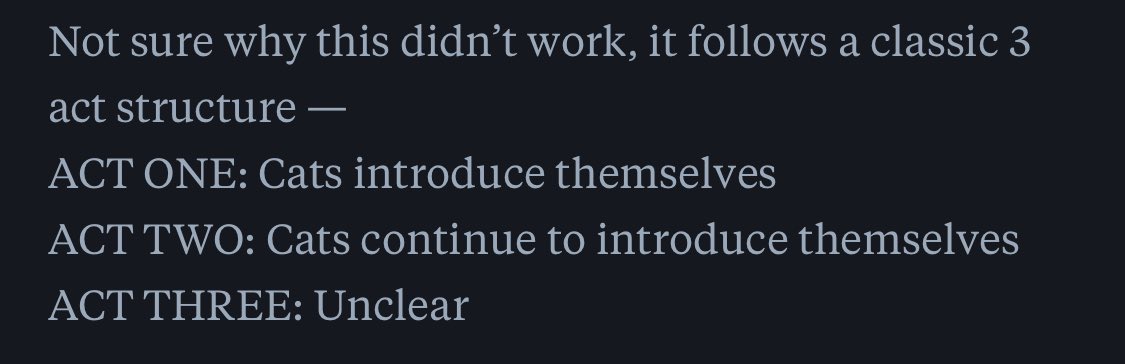 GrifBenzel's tweet photo. Watching Cats with my roommates and the letterboxd reviews are really helping it all make sense https://t.co/Xfws0AlkR1