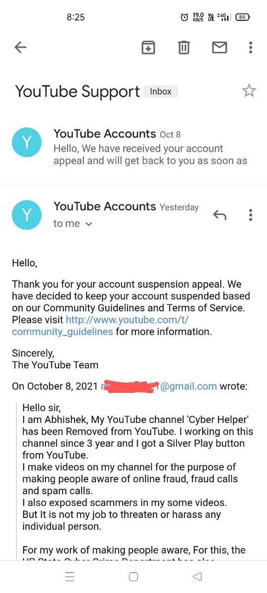 cyberhelper124's tweet photo. @TeamYouTube @YouTubeIndia Dear team youtube, my youtube channel https://t.co/UKuCoo9W3I has been removed from youtube, and youtube team rejected when i appealed. Dear team youtube my channel is very important for me please review it again in depth, and reinstate my channel. https://t.co/PnJQyo1rnc