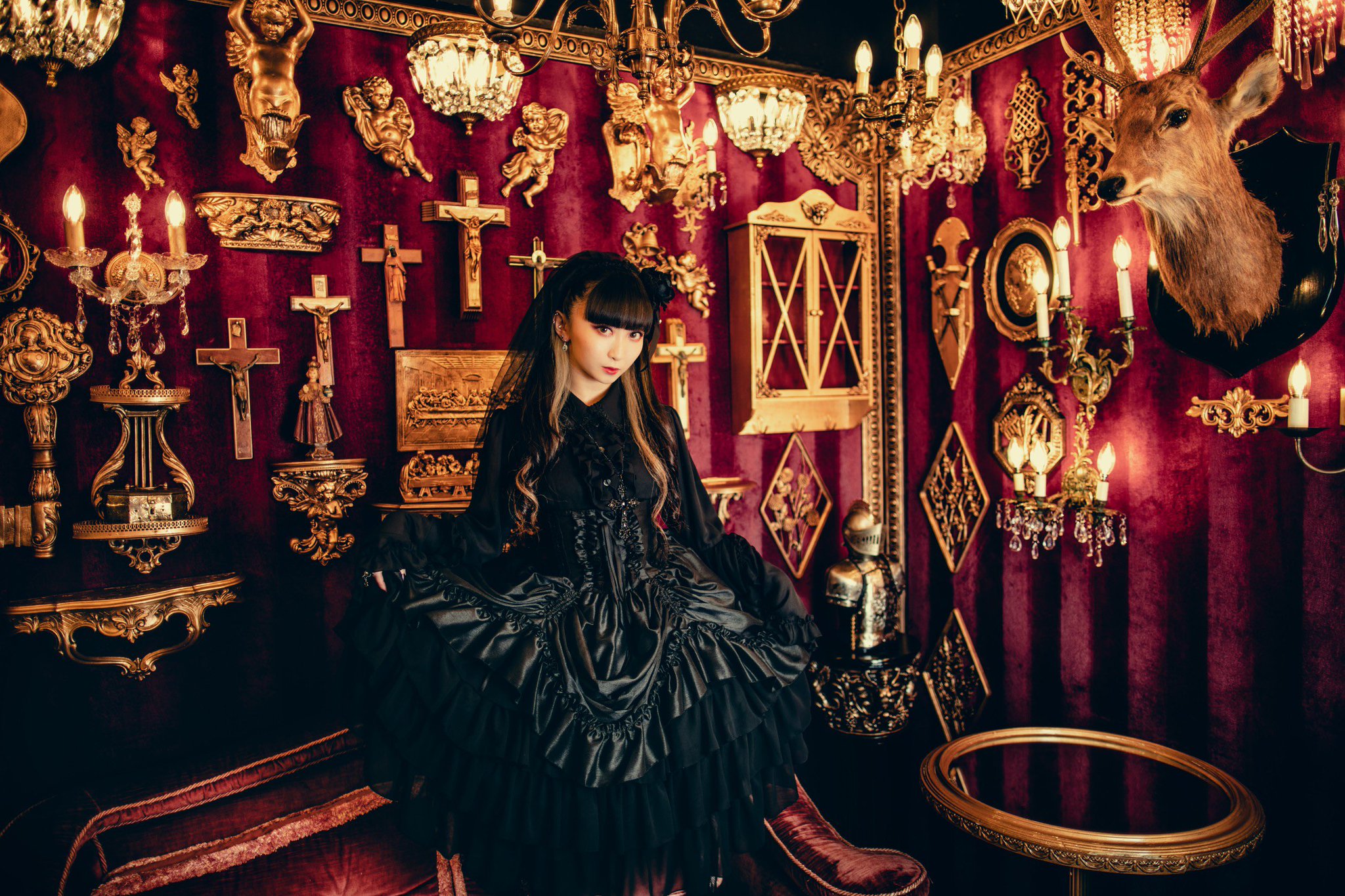 Gothic Holic 耳しっぽカンカン帽（狐）　ゴスロリ/けもロリ Gothic Holic 耳しっぽカンカン帽（狐） ゴスロリ/けもロリ