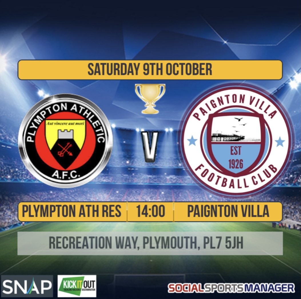 Big away trip for the first team today down at plympton athletic reserves in the Devon senior cup, no game for the reserves. 
#upthevilla #awaydays