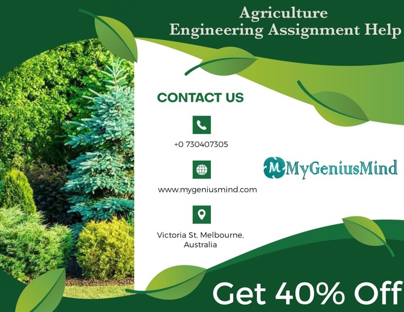 mygeniusmindau's tweet image. If you want to desired marks in your engineering assignment topics? Connect My Genius Mind! We are providing engineering assignment solutions on time at a reasonable price.
Order Online: mygeniusmind.com/engineering-as…
#EngineeringAssignmentSolutions #AgricultureEngineeringHelp