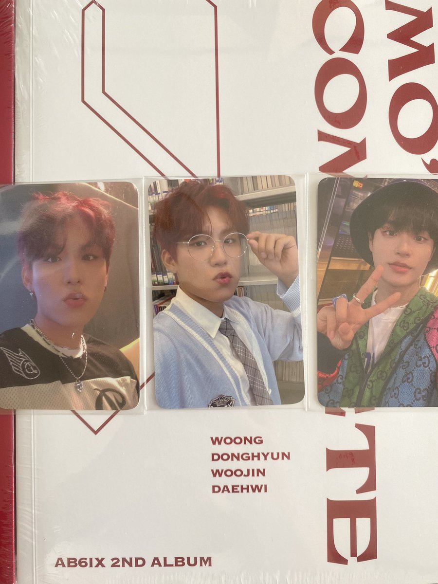 cielo__951225's tweet photo. AB6IX 交換 MO'COMPLETE トレカ

Ktown4u 特典

〈譲〉
ウジン
デフィ

〈求〉
ドンヒョン

硬質ケース＋防水加工、郵便交換希望です！
気軽にDM、リプお願いします！
#AB6IX  #AB6IX交換 https://t.co/MNMXYuN3KT