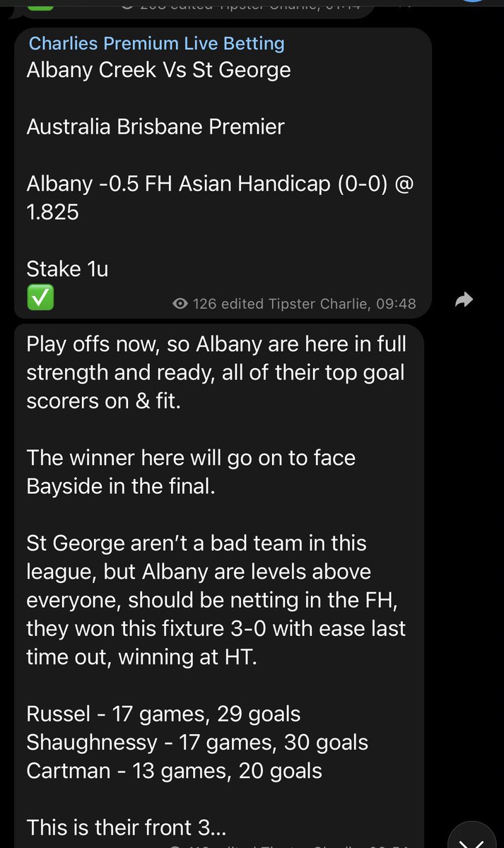 TipsterCharlie's tweet photo. Our last 20/23 inplays have been winners!

We also just hit 10 in a row 🔥👏

1.80✅1.80✅1.96❌1.85✅1.80✅
1.80 ✅2.16 ✅1.63 ✅2.15 ✅ 1.97✅1.90✅1.90❌1.90❌1.90✅
1.83✅1.93✅1.90✅1.80✅1.80✅
2.00✅1.90✅1.85✅1.82✅

You can sign up here: https://t.co/obv5lDjgq3 https://t.co/RzBA6vtTPh