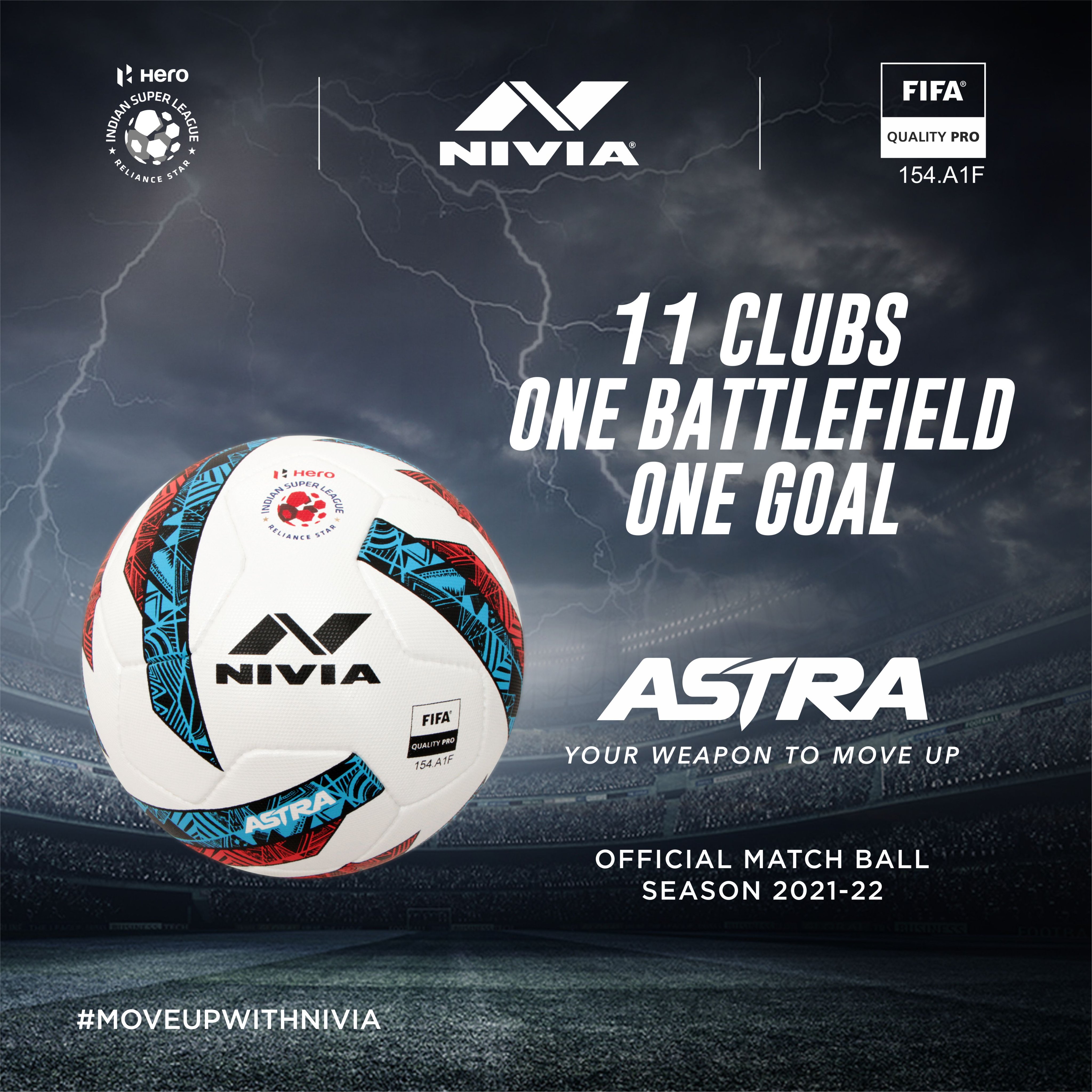 Nivia Sports on X: 11 Clubs One Battlefield One Goal @IndSuperLeague  Presenting the New official Match Ball #Nivia  Astra #MoveUpWithNivia  #StepOutAndPlay #NiviaSports  / X