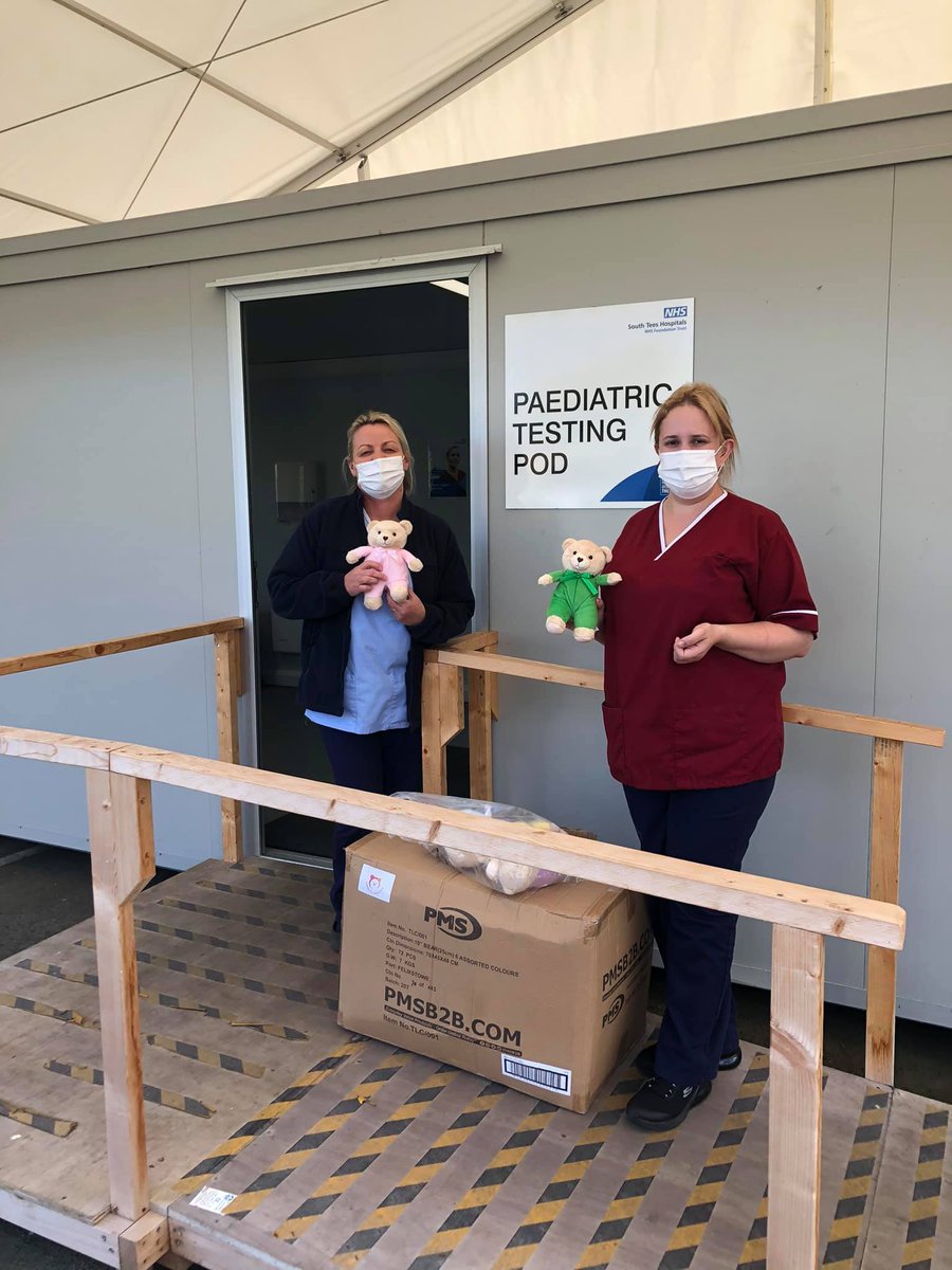 #Freemasonsinaction 
Another visit to Children’s COVID-19 test team at <a href="/SouthTees/">South Tees Hospitals</a> <a href="/OurHospCharity/">Our Hospitals Charity - James Cook & Friarage</a> by Andrew Hill of <a href="/TLC_Yorkshire/">tlc.york@outlook.com</a> with another delivery of TLC Bears
Pic two fantastic nurses, Clare and Amy
#Freemasons <a href="/YNERCommEngage/">Community Engagement YNER</a> <a href="/Masonic_Charity/">Masonic Charitable Foundation</a> <a href="/UGLE_GrandLodge/">United Grand Lodge of England</a>
