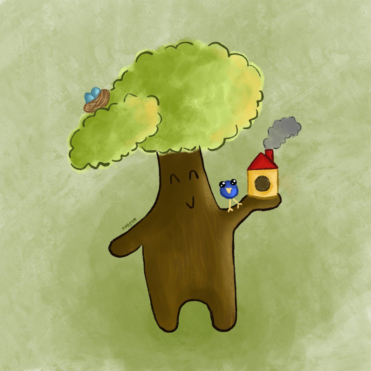 justasmolnugget's tweet photo. Treehouse. #peachtober21 https://t.co/wl1YLU9E0a