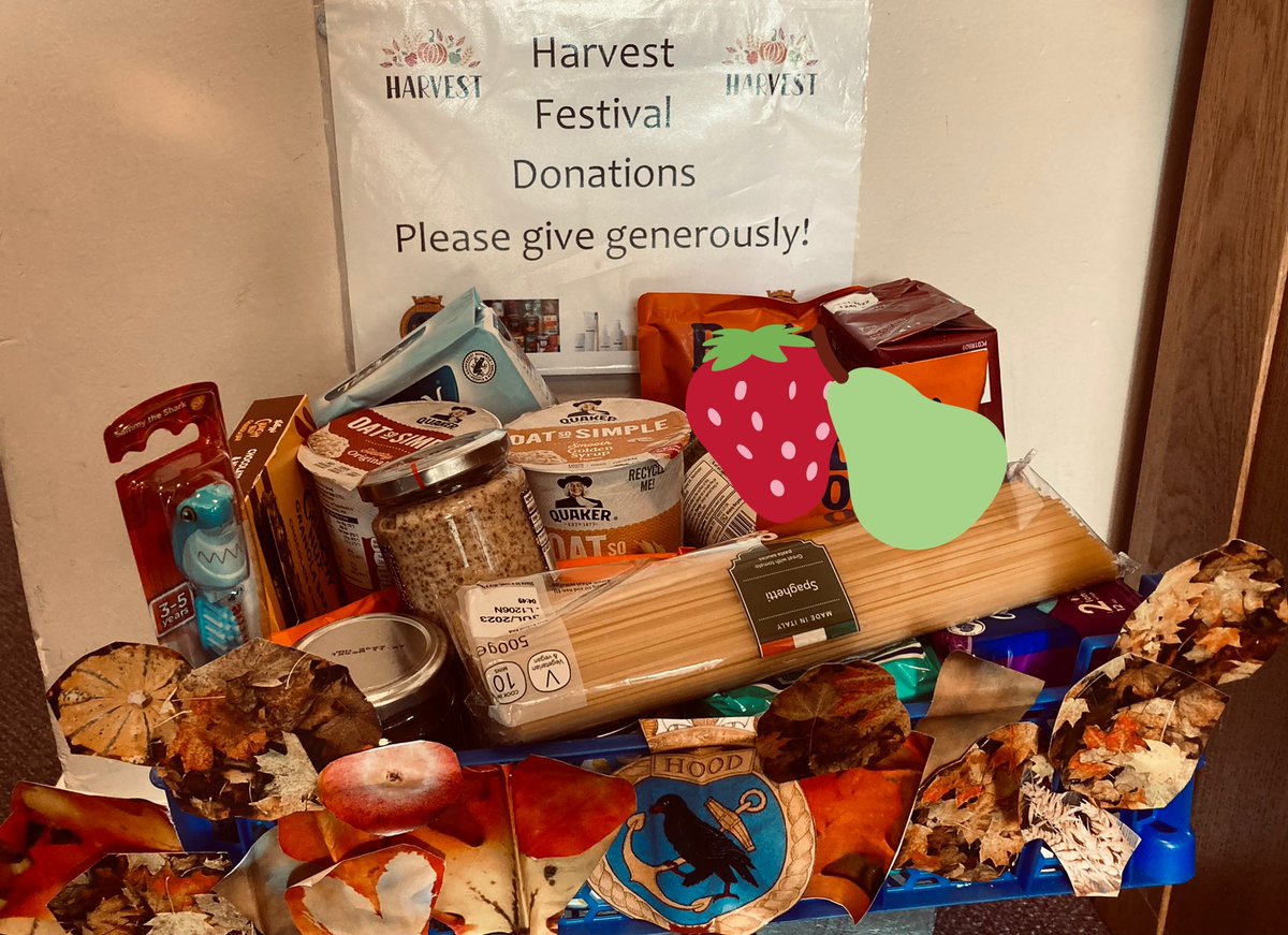 Thank you 🙏 to all the <a href="/RHSHood/">Hood House</a> pupils, staff and families who contributed to our 🌽Harvest🍐collection for <a href="/FindIpswich/">FINDIpswich</a> on behalf of <a href="/RHSSuffolk/">Royal Hospital School</a> #RHSmademe #PartofRHS 💛⚓️🐝🙏