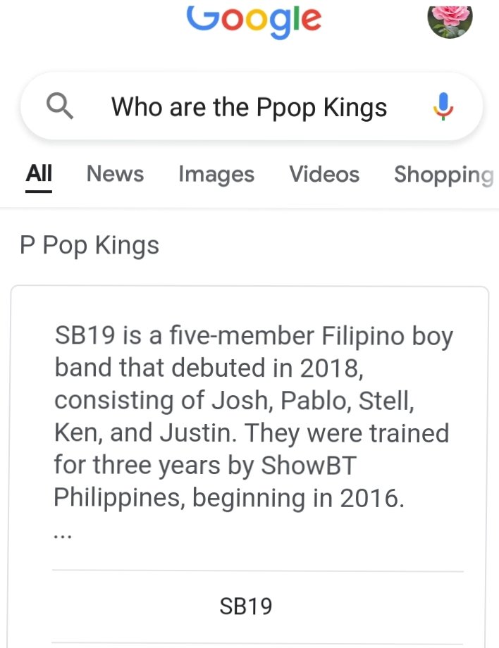 Kahit si google...sya na ang nagsabi kung sino ang PPOP KINGS!

HanggangSaHuli MVAnn1v
@SB19Official #SB19