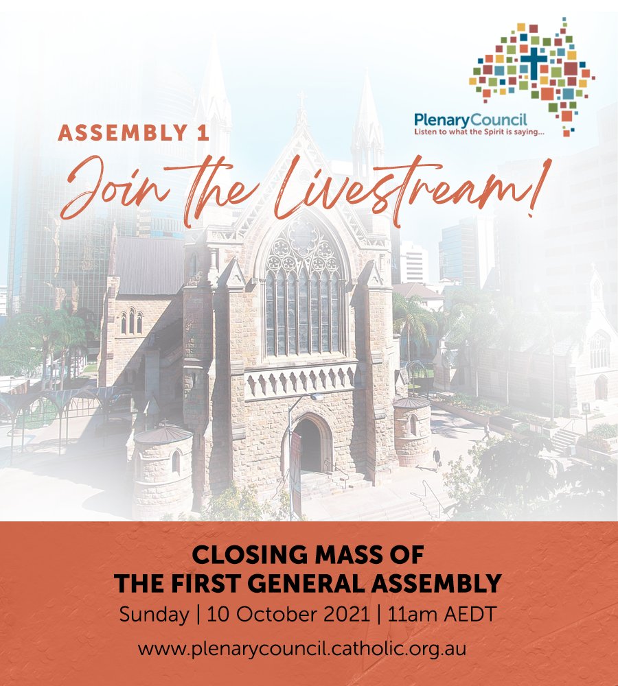Plenary Council (@plenarycouncil) on Twitter photo Thank you to everyone who joined us online today!
Tomorrow will be Closing Mass for Assembly 1! It will be streamed from the <a href="/BneArchdiocese/">Brisbane Catholic</a> from 11AM AEDT
Do join us as we finish close this historic Assembly and start the next part of the Plenary Council journey! Thank you to everyone who joined us online today!
Tomorrow will be Closing Mass for Assembly 1! It will be streamed from the <a href="/BneArchdiocese/">Brisbane Catholic</a> from 11AM AEDT
Do join us as we finish close this historic Assembly and start the next part of the Plenary Council journey!