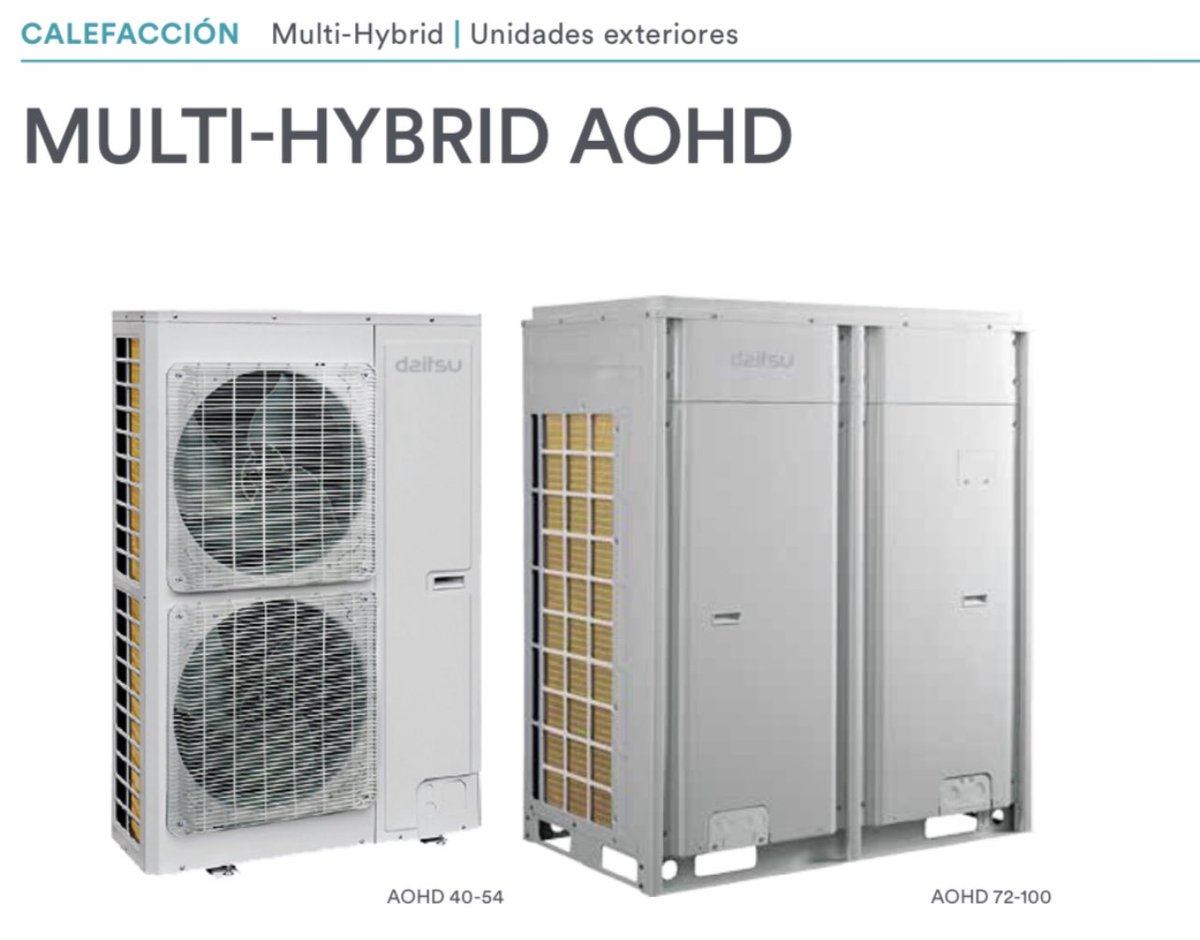 Bomba de calor aerotermica.
-AQUATERMIC mod. AQ OUT HY 40. 
Frio 12.1kw / Calor 14kw
1550€
-mod. AQ OUT HY 45. 
Frio 14kw / Calor 16.5kw
1650€
-mod. AQ OUT HY 54. 
Frio 16kw / Calor 18.5kw
1750€
-mod. AQ OUT HY 72
Frio 25kw / Calor 22.4kw
3250€.   CLIMATORRE 633118382