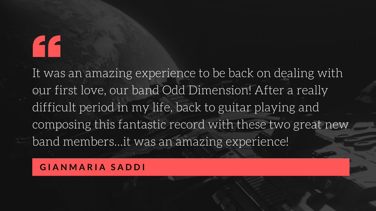 ODD DIMENSION (@odddimension) on Twitter photo Are you curious about what was it like working on The Blue Dawn? 😎 Well, let's ask the band: <a href="/GianmariaSaddi/">GianmariaSaddi</a>
Listen to the album on your favourite platform: orcd.co/thebluedawn
#progmetal #progressivemetal #thebluedawn #progressiverock #metalmusic Are you curious about what was it like working on The Blue Dawn? 😎 Well, let's ask the band: <a href="/GianmariaSaddi/">GianmariaSaddi</a>
Listen to the album on your favourite platform: orcd.co/thebluedawn
#progmetal #progressivemetal #thebluedawn #progressiverock #metalmusic