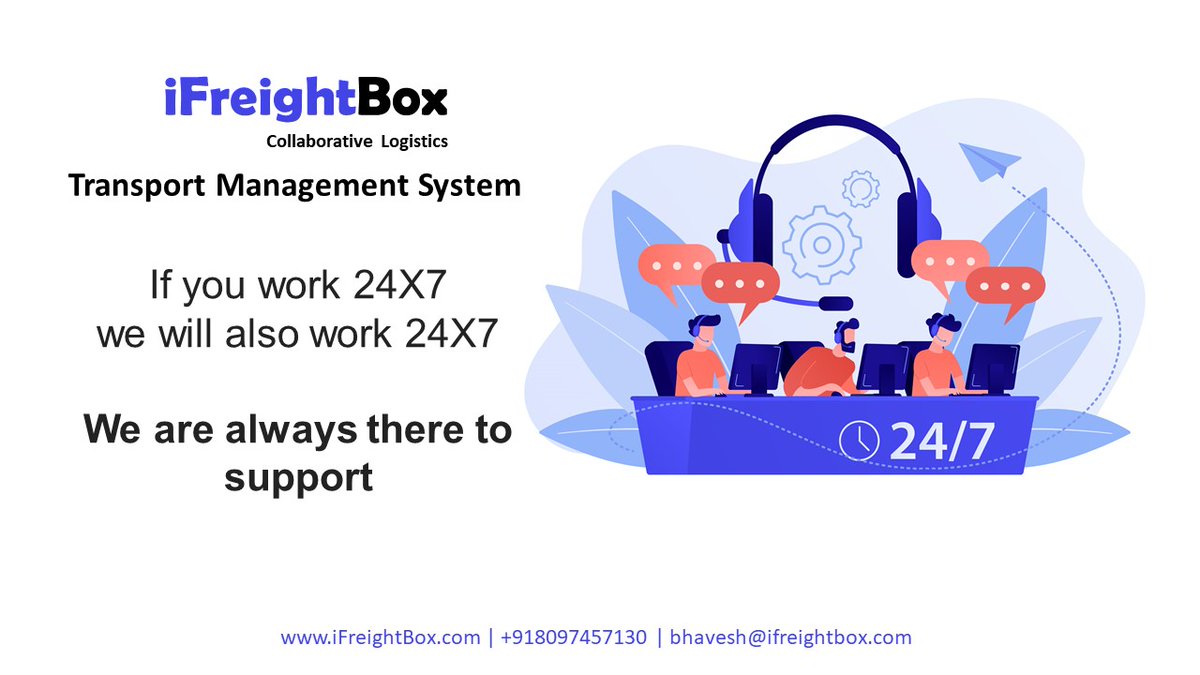 Job_Tracking's tweet image. iFreightBox TMS - Transport Management System.
If you work 24X7, We will also work 24X7
We are always there to support.

+918097457130 | bhavesh@ifreightbox.com | ifreightbox.com

#digitaltransport #tms #fleetmanagement #transportplanning #transportationmanagement