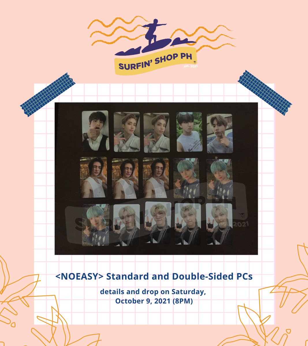 SurfinShopPH's tweet photo. #SSPOnhand

[PH ONLY]
🛒 unsealed standard albums, standard PCs, double-sided pcs, mini photobooks
🛒 official drop is on Sat 10/09, 8PM 

*we will be posting a link to our store site for easier checking out of items! 

🏷 skz stray kids noeasy dbs mini pb pc unsealed https://t.co/P7vxdgqDqJ