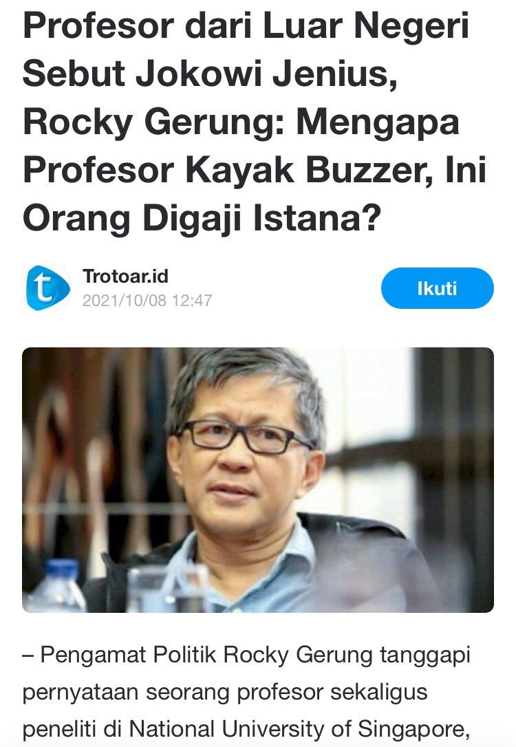 Kok RG yg sewot dan kayak orang kebakaran bulu ketiak….Knp ya man teman….???