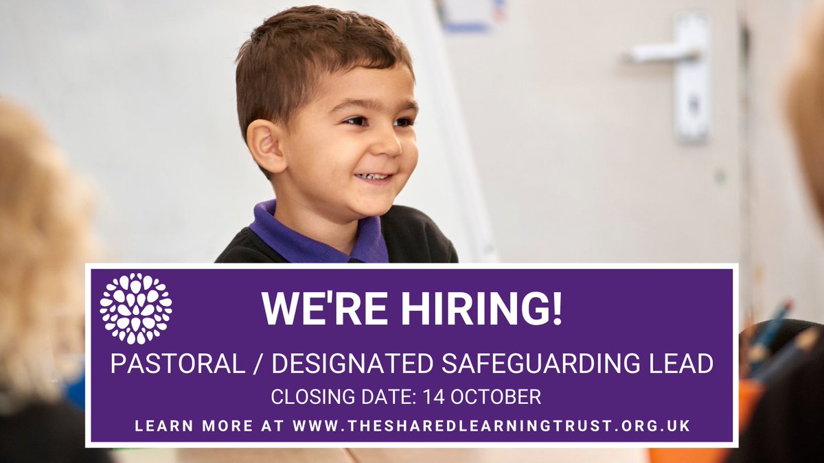 AdvSchoolsJobs's tweet photo. Now seeking a #DesignatedSafeguardingLead to join @TSLTRushmere in #LeightonBuzzard and to also support with pastoral care of pupils.
For more info & to apply online, click below:
https://t.co/nfedNO6VVT
@mynewterm @tes #pastoral #schools #DSL #safeguardingjobs https://t.co/fgyRbq9tSY