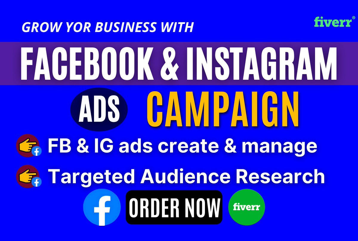 I'm a certified #Digital #Marketer &amp; I have 2 years of experience working in the local marketplace with #FB &amp; #IG #advertising or #marketing #manager.

Order Now: cutt.ly/7E20bpd

#facebookads #facebookmarketing #instagramads #facebookadsmanager #instagramcampaign
